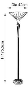 Endon 64042 - Stojacia lampa Tiffany DARK STAR 1xE27/60W/230V pr. 42 cm