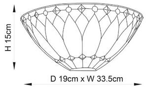 Endon 63983 - Nástenné svietidlo Tiffany BROOKLYN 1xE14/40W/230V