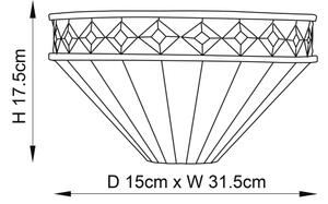 Endon 64149 - Nástenné svietidlo Tiffany FARGO 1xE14/40W/230V