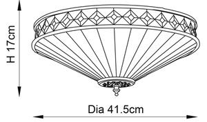 Endon 64145 - Stropné svietidlo Tiffany FARGO 2xE27/60W/230V pr. 41,5 cm