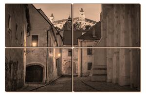 Obraz na plátne - Bratislava staré mesto s hradom vzadu 1265FE (150x100 cm)