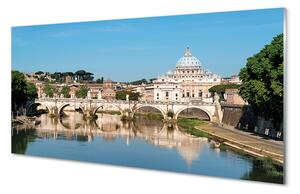 Nástenný panel  Rome River mosty 100x50 cm