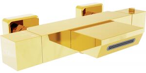 Mexen Cube termostatická vaňová batéria, zlatá - 77360-50