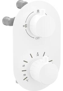 Mexen Kai termostatická vaňovo-sprchová batéria s 3 vývodmi, biela - 77602-20