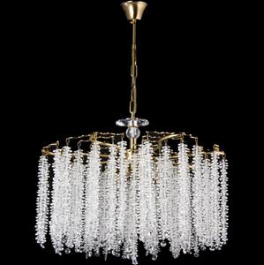 Luster na reťazi 7xE14/60W/230V pr. 54 cm zlatá
