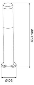 Vonkajšia lampa BROOKLYN 1xE27/60W/230V 45 cm IP44 matný chróm