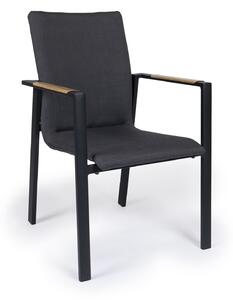 Ratanea Hliníková jedálenská stolička ISOLA čierna