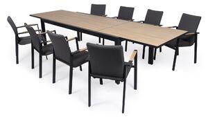 Ratanea Set ISOLA 220 s rozkladacím stolom a 8 stoličkami