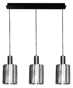 Luster na lanku ARCADIA 3xE27/60W/230V čierna/dymová
