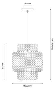 Luster na lanku HESTIA 1xE27/60W/230V pr. 30 cm bambus