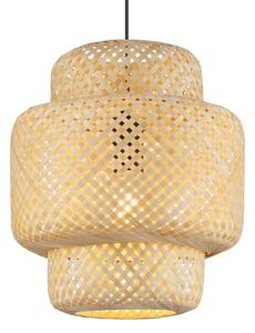 Luster na lanku HESTIA 1xE27/60W/230V pr. 30 cm bambus