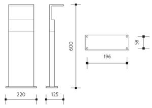 LED Vonkajšia lampa NATURA LED/12W/230V 4000K 60 cm IP65 hnedá/antracit