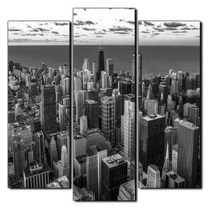 Obraz na plátne - Mrakodrapy v Chicagu - štvorec 3268QC (75x75 cm)