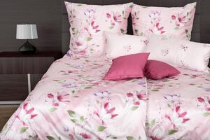 Glamonde luxusné obliečky Romance s pastelovými kvetmi na ružovom podklade. Maximum romantiky! 140×220 cm