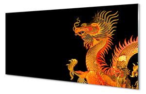 Nástenný panel  Japonský zlatý drak 100x50 cm
