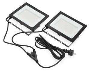 LED Reflektor so stojanom TIGRA 2xLED/100W/230V 4000K IP54 čierna/žltá