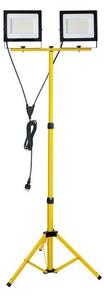 LED Reflektor so stojanom TIGRA 2xLED/100W/230V 4000K IP54 čierna/žltá