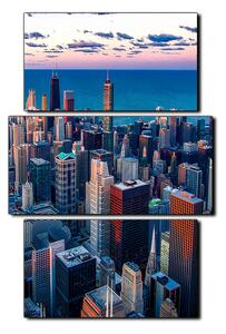 Obraz na plátne - Mrakodrapy v Chicagu - obdĺžnik 7268C (90x60 cm)