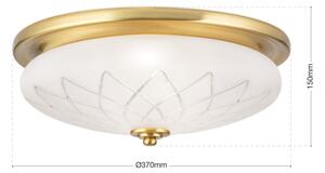 Orion DL 7-791/37 - Stropné svietidlo PORTO 2xE27/40W/230V pr. 37 cm zlatá