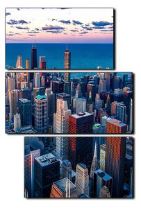Obraz na plátne - Mrakodrapy v Chicagu - obdĺžnik 7268D (90x60 cm)