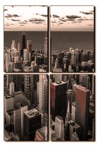 Obraz na plátne - Mrakodrapy v Chicagu - obdĺžnik 7268FE (90x60 cm)