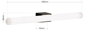 Orion Soff 3-484 - LED Nástenné svietidlo VISAGIST 1xS14d/8W/230V čierna