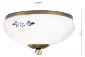Orion DL 7-672 - Stropné svietidlo LANDHAUS 1xE27/60W/230V pr. 21 cm bronz/biela