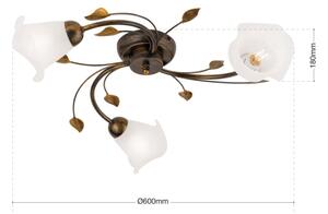 Orion DL 7-788/3 - Prisadený luster SISI 3xE14/40W/230V pr. 60 cm bronz/patina