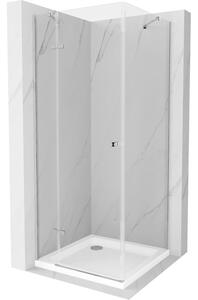 Mexen Roma sprchová kabína, kyvné dvere 70 x 70 cm, transparentnéné, chrómová + závesný bidet Flat - 854-070-070-01-00-4010
