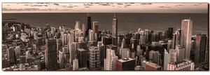 Obraz na plátne - Mrakodrapy v Chicagu - panoráma 5268FA (105x35 cm)