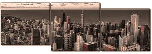 Obraz na plátne - Mrakodrapy v Chicagu - panoráma 5268FE (90x30 cm)