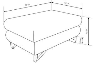 Taburet AVESTA 63x95 cm antracitový