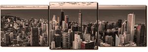 Obraz na plátne - Mrakodrapy v Chicagu - panoráma 5268FD (90x30 cm)