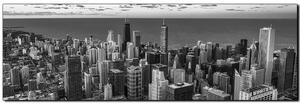 Obraz na plátne - Mrakodrapy v Chicagu - panoráma 5268QA (105x35 cm)