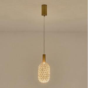LED Luster na lanku PERFORATO LED/6,3W/230V 3000K zlatá pr. 13 cm