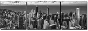 Obraz na plátne - Mrakodrapy v Chicagu - panoráma 5268QC (90x30 cm)
