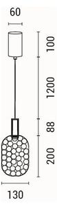 LED Luster na lanku PERFORATO LED/6,3W/230V 3000K zlatá pr. 13 cm