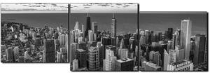 Obraz na plátne - Mrakodrapy v Chicagu - panoráma 5268QE (150x50 cm)