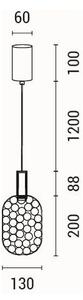 LED Luster na lanku PERFORATO LED/6,3W/230V 3000K lesklý chróm pr. 13 cm