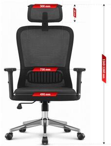 Ergonomická otočná kancelárska stolička HC- 1022 Black Mesh