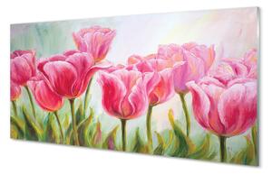Nástenný panel  tulipány obrázok 100x50 cm