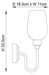 Endon 107792 - Nástenné svietidlo STOURTON 1xE14/6W/230V mosadz