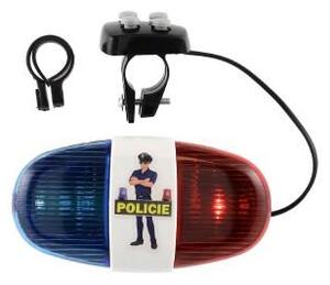 Teddies Svetlo policajné na bicykel plast 13x7cm na batérie so svetlom, zvukom na karte 00850739