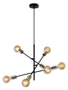ONLI - Luster na lanku CROSS 6xE27/22W/230V čierna/mosadz