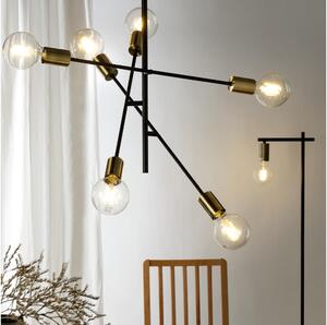 ONLI - Luster na lanku CROSS 6xE27/22W/230V čierna/mosadz