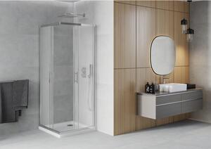 Mexen Rio štvorcová sprchová kabína 70 x 70 cm, inovať, chrómová + závesný bidet Flat, biela- 860-070-070-01-30-4010