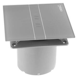 Cata Cata, E-100 GSTH kúpeľňový ventilátor axiálny s automatom,4W/8W,potrubie 100mm,striebo, 00900600