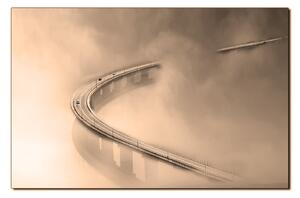 Obraz na plátne - Most v hmle 1275FA (120x80 cm)