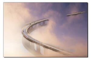 Obraz na plátne - Most v hmle 1275A (90x60 cm )