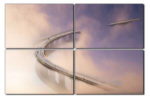 Obraz na plátne - Most v hmle 1275E (120x80 cm)